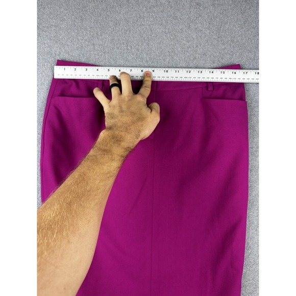 Calvin Klein Skirt Womens 10 Pink Fuchsia Pencil Lined Career Office Stretch - Picture 3 of 8